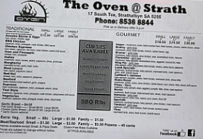 The Oven Strathalbyn menu