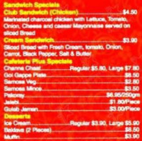 Cafeteria Plus (curries, Charcoal Chicken, Kebabs, Biryani) menu