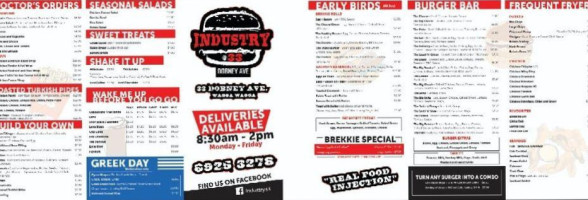 Industry 33 menu