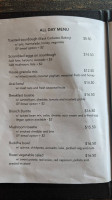 Cafe Anonymous menu