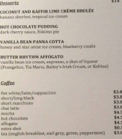 Butter Rhythm menu