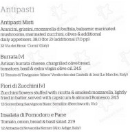 Chianti menu