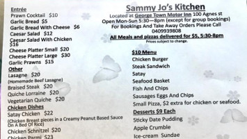 Sammy Jo's Kitchen menu