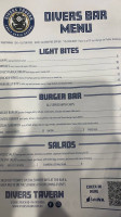 Divers Tavern Beach Bar menu