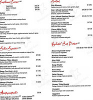 Sitar Indian Restaurant menu