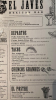 El Javes menu