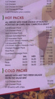 Tapleys Charcoal Chicken menu