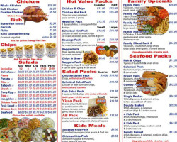 Springbank Chicken Seafood menu