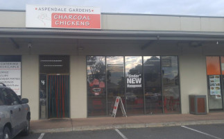 Aspendale Gardens Charcoal Chickens outside