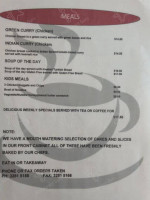 Cafe Shakana menu