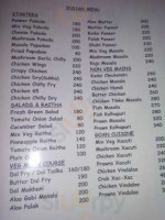 Moonshine Fusion Bar Restaurant Calangute Goa menu