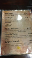 Jampa's Spirit Of Tibet menu