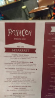 Panacea menu