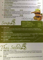 Summerie's Thai Cuisine menu