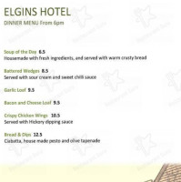 Elgin's menu