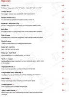 Maharaja's Haveli menu