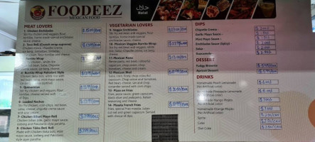 Foodeez menu