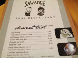 Sawadee Thai Cuisine menu