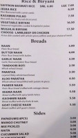Le Taj Restaurant menu