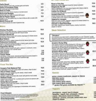 Salisbury Hotel menu