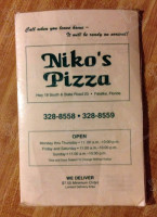 Niko's menu