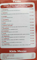 Bella Ninas Pizza menu