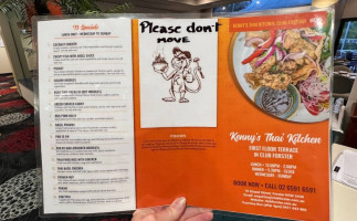 Kenny's Thai Kitchen menu