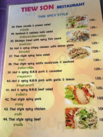 Thiew Son menu