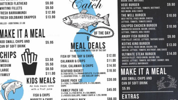 Kingfish Chips menu