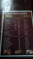 Rk Bhajipao Corner.રાજુભાઇ menu