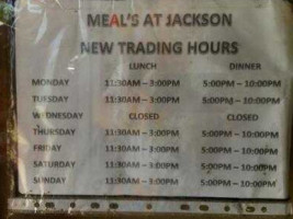 Meals at Jackson's food