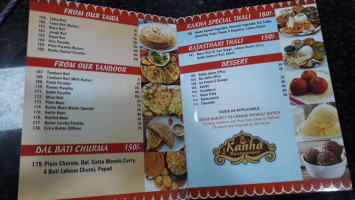 New Kanha menu