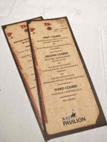 The Raj Pavilion menu
