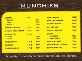 Annapoorna Munchies menu