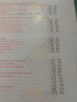 Wings Chinese Restaurant menu