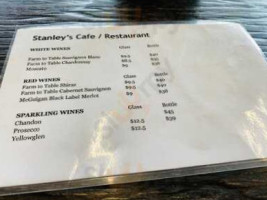 Stanley's Cafe menu