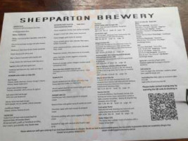 Shepparton Brewery menu