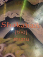Shakahari Too menu