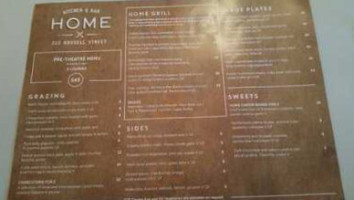 Home Kitchen & Bar menu