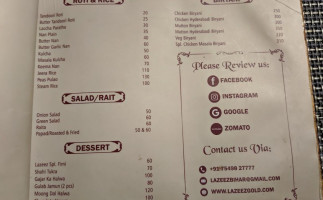 Gufaa Bbq menu