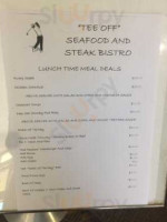 The Tee Off Seafood& Steak Bistro menu