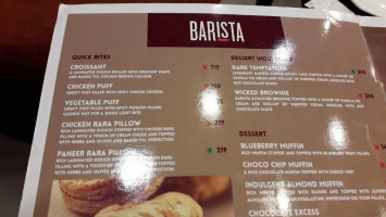 Barista menu