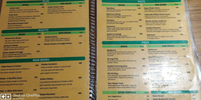 Lobsang's Four Seasons Cafe menu