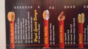 Royal Meal's menu