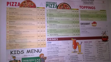 Favourite Pizza menu