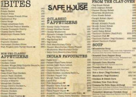 Safe House Gastropub menu