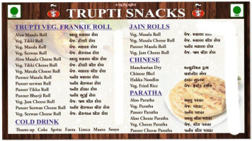 Trupti Frankie, Chinese And Paratha menu