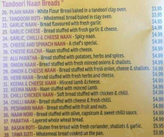 Indian Brothers menu