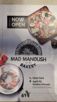 Mad Manoush (ed. Square) menu