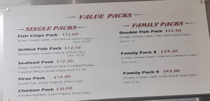 Fish Choices menu